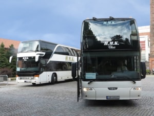 HMK busses at the Veritas centre