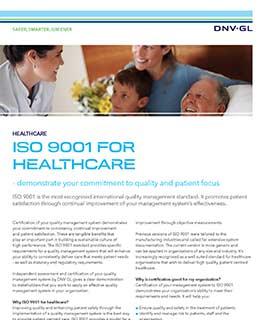 ISO 9001 for healthcare