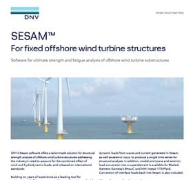 Sesam for fixed offshore wind turbine structures